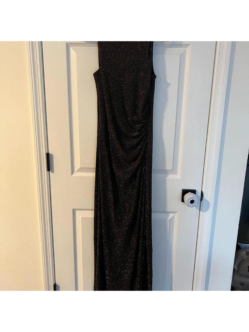 Floor Length Black Gold Formal Lauren Ralph Lauren Size 12